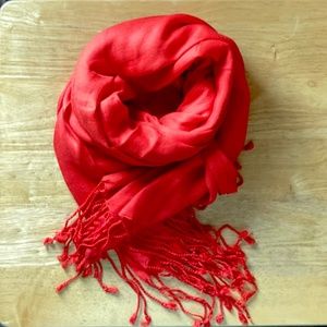 Orange Pashmina-Style Scarf
